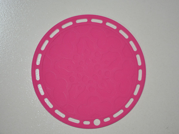Round pink heat insulation pad