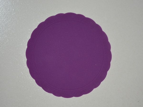 紫色圆形防滑隔热垫